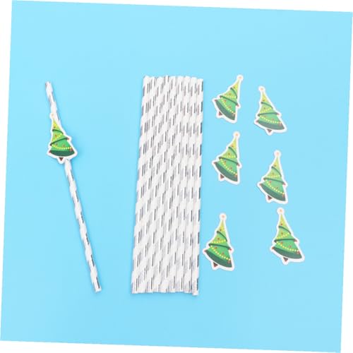 Beaupretty Pitillos de Papel Navidad 30 pcs miniatura 3