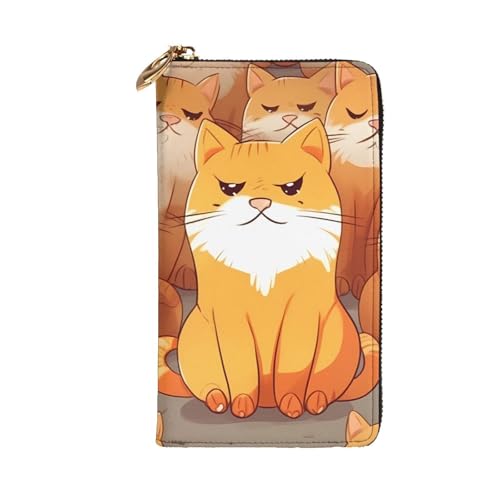 Orange Cats Wallet For Women Men Clutch Rfid Blocking Leather Wallets Large Capacity Purse Credit Card Holder Money Case With Zipper Phone Holder Long Travel Purse2