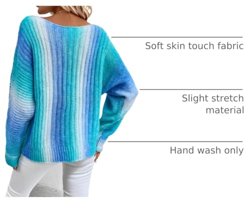 Image of SHENHE Women's Colorblock Boat Neck Long Sleeve Casual Sweater Pullover Top