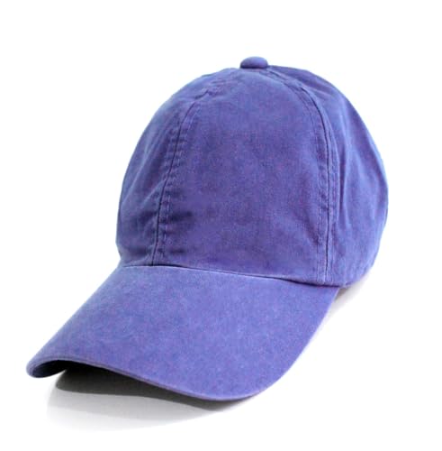 Boné Infantil Sarja Lavado Liso De 2 A 7 Anos Cor: Azul-Aço