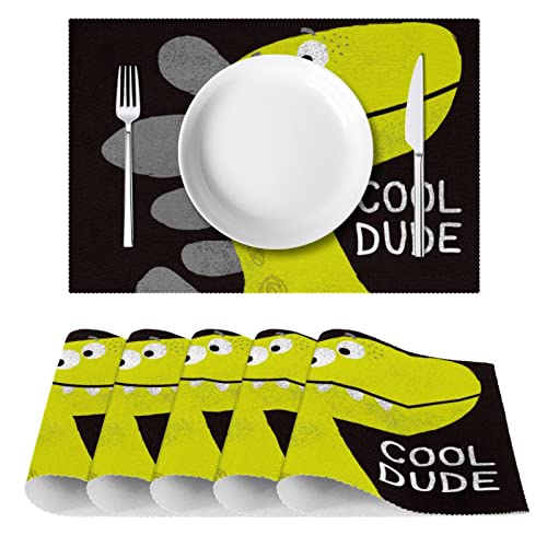 Set de table dinosaure anti tache et résistant à la chaleur
