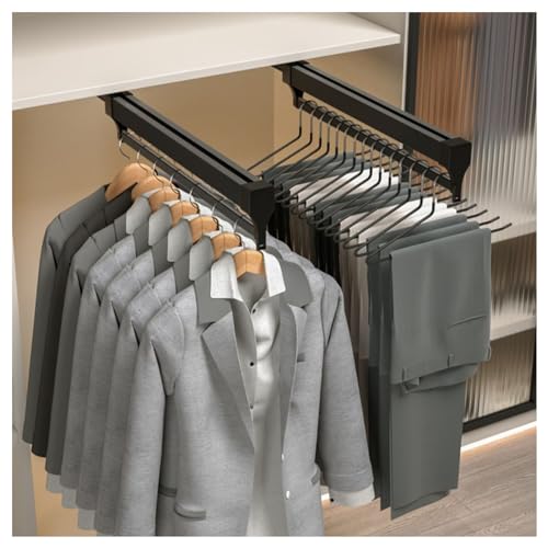 Porte-pantalons extensible de garde-robe en acier, organisateur de vêtements haut de gamme