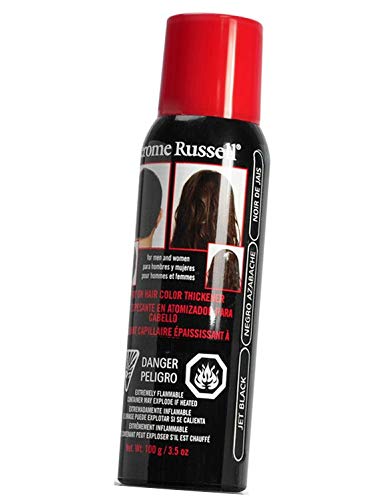 NEW Spray on Hair Color Jet blackThickener Easily covers up light to medium bald spots 3.5 oz
