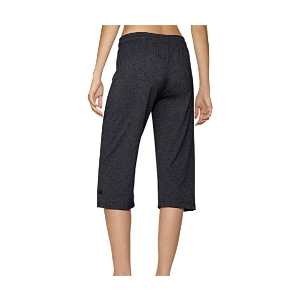 Champion Everyday Cotton, Women’s Drawstring Cropped Sweatpants, Capri Pants, 18", Black, XX-Large