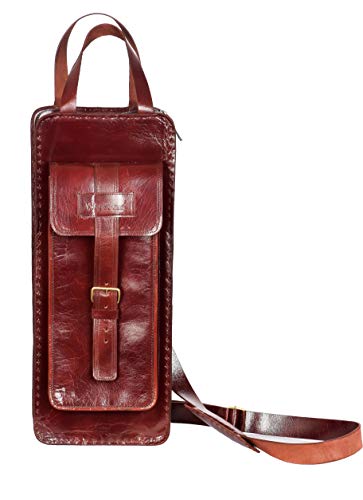 WerKens Hand Made Leather Drumstick Bag Hand Stiched Percussion Drum Stick Bag Holder Mallet Bag Adjustable Floor Tom Hooks,Carrying Strap, Ample Space for Accessories -\"The Diwo\"