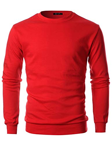 Image of GIVON Mens Crew Neck Sweatshirt Lightweight long Sleeve Pullover