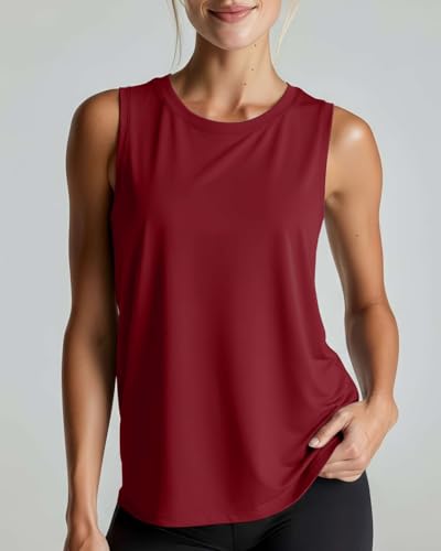 Real Essentials 5 Pack: Women's Dry-Fit Tank Top - Racerback Sleeveless T-Shirt Athletic Workout Gym Shirt (Plus Available)3