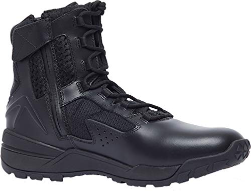 TACTICAL RESEARCH TR1040-LSZ 7” Ultralight Black Tactical Boots for Men with Zipper - Polishable Leather EMS & Police Boot with BBP Lining & TR HiTRAC Traction Outsole2