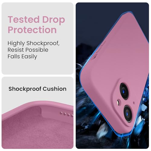 Image of FireNova Designed for iPhone 14 Case, Silicone Upgraded [Camera Protection] Phone Case, Soft Anti-Scratch Microfiber Lining Inside, 6.1 inch, Lilac Purple