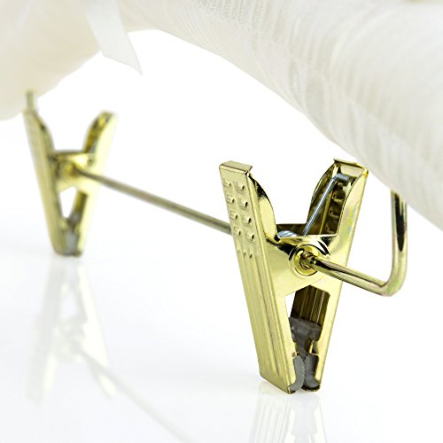Hangerworld CH-43-CLIP-IVORY_5 Pack Of 5 Ivory Satin Padded Hangers With Clips For Skirts, Pants & Sweaters thumb #4