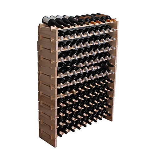 Comparison: Best Wine Storage Racks 5 fdjamy Wine Rack Cabinet Freestanding for Floor Wooden Stackable Storage Modular countertop Wood Wine Holder (120bottle)