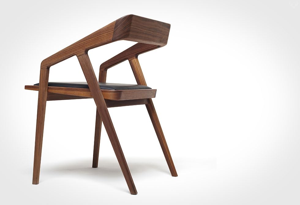 Image of Furniture Solid Wooden Modern Dining Chair with Arms, Upholstered Cushioned Seat, Walnut Finish seat Color Off (Black Set Off 2)