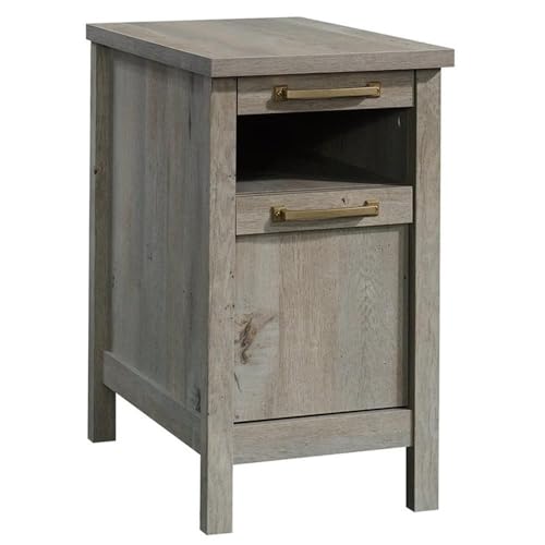 Pemberly Row PR-4753-1890645 1-Drawer Coastal Engineered Wood End Table In Oak cover