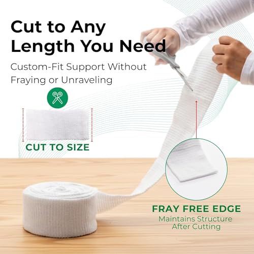 Image of Lohmann & Rauscher tg Fix Net Tubular Bandage, Elastic Mesh Retainer for Wound Dressings, Size E for Large Trunk, Hip, and Armpit, 140cm x 25m, Wide-Mesh, Bi-Elastic, Ladder‑Proof, Cuttable Netting