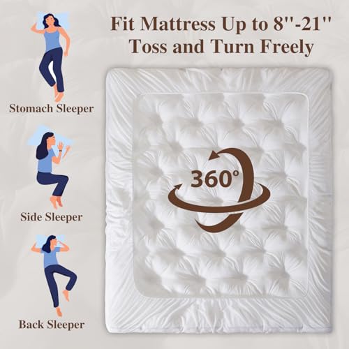 WhatsBedding 5 Inch Memory Foam Mattress Topper (Queen, 60x80),Deep Pocket - image 6