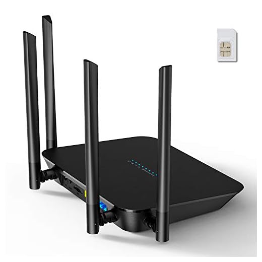 Dionlink 4G LTE Router with SIM Card Slot Unlocked for Wireless Internet WiFi Hotspot, Support T-Mobile AT&T | 4 Antenna & WLAN Port | Up to 300Mbps Speed | Connect Up to 32 Devices