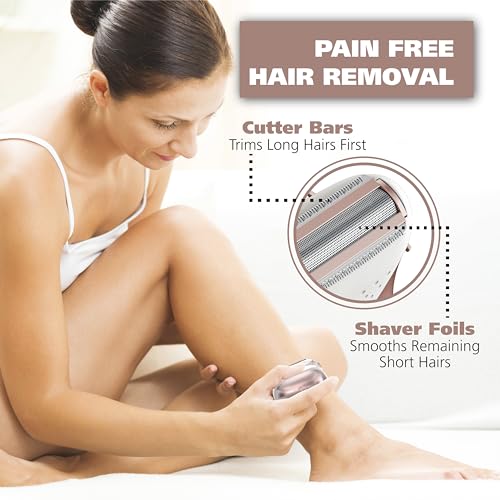 Image of Wahl Smooth Confidence Ladies Waterproof Cordless Battery Shaver for Legs, Bikini Line, and Armpits - Model 7067