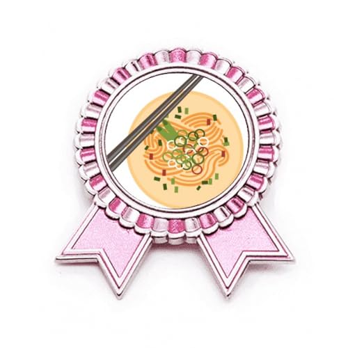 Broche rose motif plat chinois en métal finition premium M