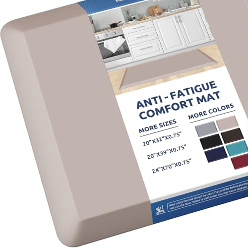 Image of 0.8 inch Thick Kitchen Mat Cushioned Anti Fatigue Rug Comfort Floor Mats