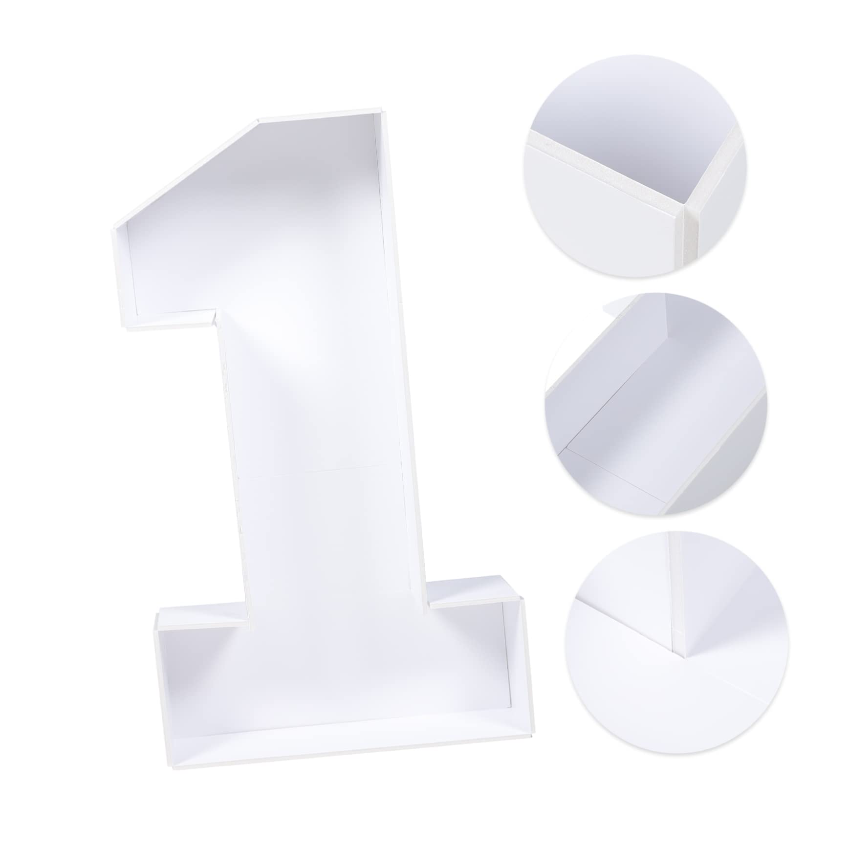 Cornice Palloncino Numero 1 Bianco in Ps per Feste