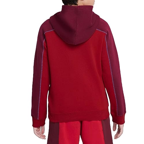 Nike Big Kids Boys' Amplify Sportswear Pullover Hoodie (Gym Red/Dark Beetroot, XS, X-Small)4