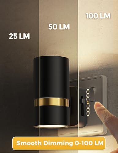 LOHAS-LED Night Light Plug in Wall, 1 Pack, Dimmable Nightlight, Dusk to Dawn Sensor, Brightness Adjustable 0-100LM, 3000K Warm White, Plug-in Modern Night Light for Hallway Bedroom Stair Bathroom - Cosy Home Interiors LOHAS-LED Night Light Plug in Wall, 1 Pack, Dimmable Nightlight, Dusk to Dawn Sensor, Brightness Adjustable 0-100LM, 3000K Warm White, Plug-in Modern Night Light for Hallway Bedroom Stair Bathroom - Image 3