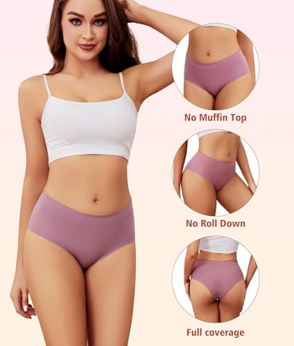Jaywan Womens Seamless Bikini Cheeky Underwear No Show Hipster Breathable Stretch Invisibles Panties S-XL - image 5