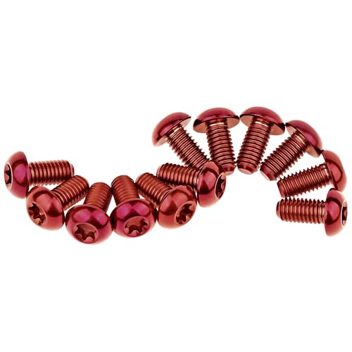 Image of 12Pcs Ti Titanium Bolts Torx M5x10 Bicycle Bike Disc Brake Cycle Rotor Screws Gr5 (Burgundy)