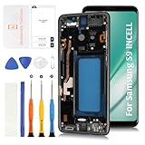 Olivechard InCell Galaxy S9 G960 LCD Display Screen Replacement (No Fingerprint Function) with Midnight Black Frame for Samsung Galaxy S9 SM-G960F/U/W/U1/0/N Replacement Touch Digitizer Assembly