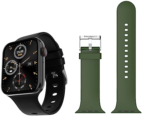 Image of Fire-Boltt Visionary 1.78 inch AMOLED Bluetooth Calling Smartwatch & Removable Adjustable Silicone Strap Compatible Ring (BSW005) Call (BSW014) - Green, Free Size (WSS005)