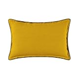  MADURA - Enveloppe de Coussin Nino - Ocre et feston Noir - 40x60 cm