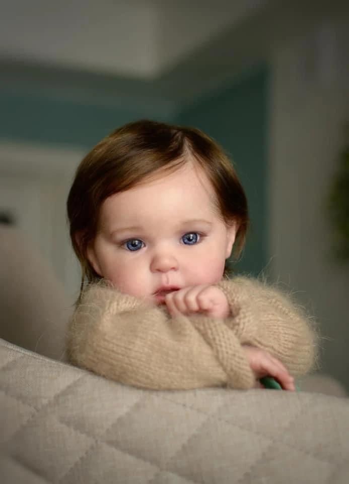 Enjoy with Love Neue 19inch Weiche Körper Neugeborenes Baby Reborn Puppe Lebensechte Reborn Baby Mehrere Schichten Malerei 3D Haut mit sichtbaren Adern – Bild 4