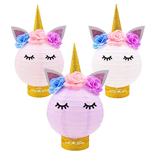Party Decorations Table Centerpieces Paper Lanterns DIY Ideas for Baby Shower Girls Birthday Party Supplies, Set of 3