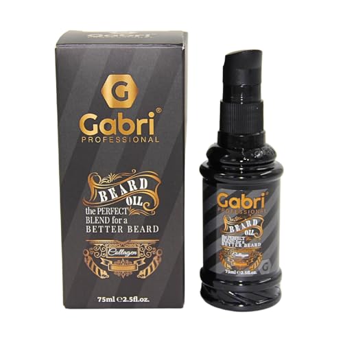 Gabri Beard Oil 75ml, Beard Growth & Care Set for Men with Jojoba Oil, Rich in Natural Omegas & Vitamin E,Premium Nourishes, Moisturiser, Softener and Grooming Care Set, Reduces Irritation (Collagen) - Image 6