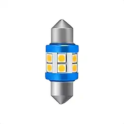 Lâmpada LED Festoon 31mm com 6 Chips, 4300K Branco Quente, 12V Canbus, Ideal para Iluminação Interna Automotiva (Conforme foto | Branco-quente)
