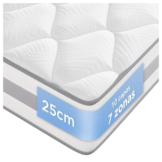 INMOKO Colchón, Núcleo de muelles ensacados, Colchón de Confort y Soporte de 10 Capas，Reversible,Verano/Invierno, antiácaros, Transpirable,140 x 200 x 25 cm,