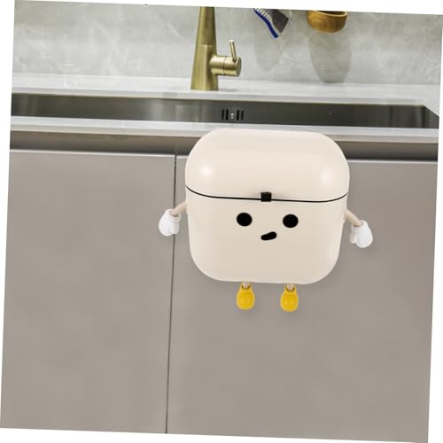 Caneca de basura colgante para cocina beige rectangular miniatura 7