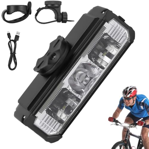 Luz delantera para bicicleta, recargable, 1000 lúmenes, luz delantera de bicicleta de seguridad, 7 modos, impermeable, recargable, accesorios de ciclismo para viajes por carretera