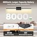 SALIOHA Battery Operated Wireless Wall Sconce - Modern Rechargeable Led Sconces in Black Gold Silver - Bedroom Decor Lights Set of 2 - Long Indoor Living Room Bathroom Remote Wall Light