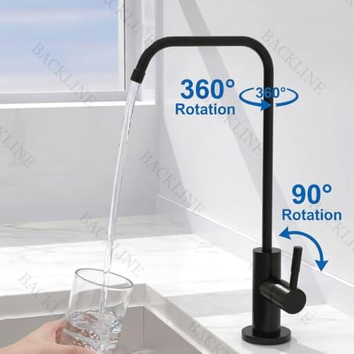 Image of B Backline Stainless Steel 304 Grade Ro Water Purifiers Tap /Faucet | 360 Rotatable Ro Tap | Clean Drinking Water Purifier Filter Faucet (Black Matt)