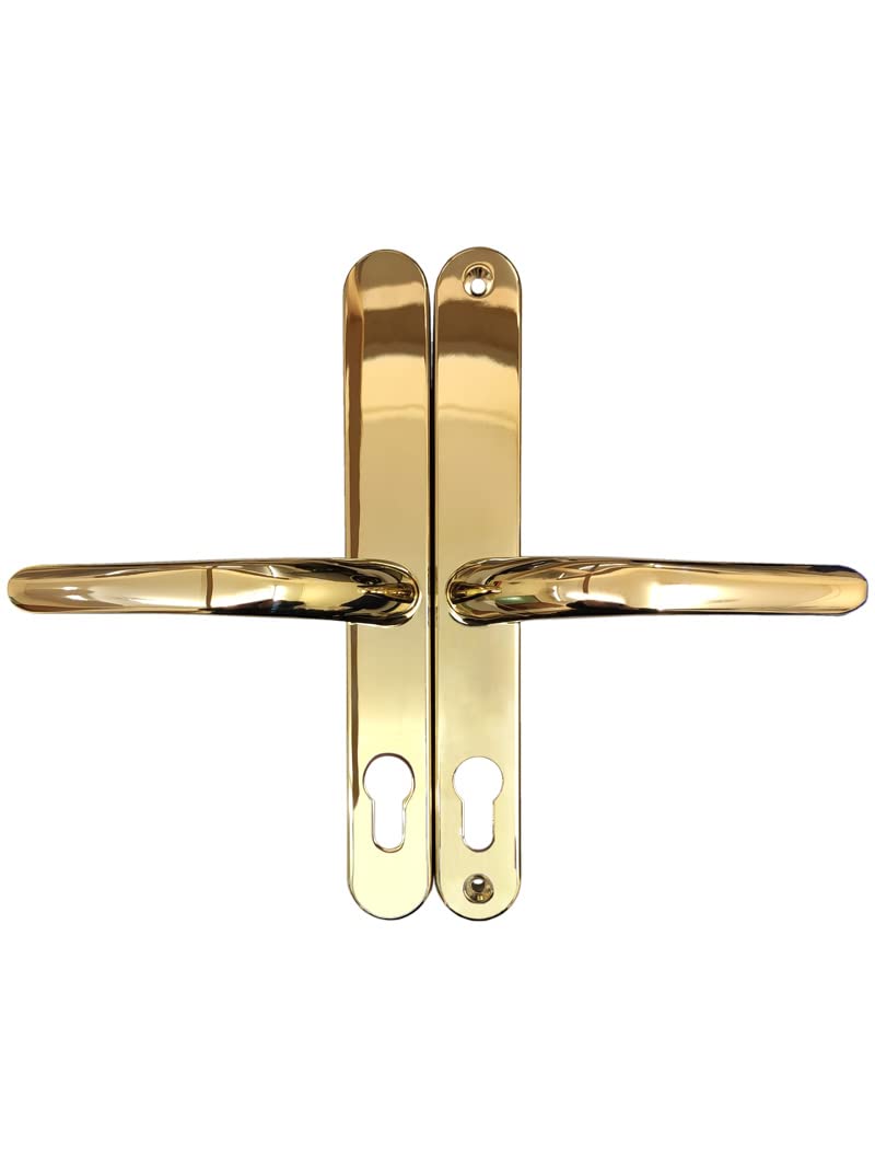 Fullex Polished Gold 68Mm Pz Lever Lever Door Handle 215Mm Screw
