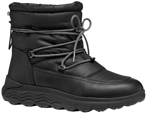 Geox D Spherica 4x4 B ABX, Bota de Tobillo Mujer, Negro, 38 EU