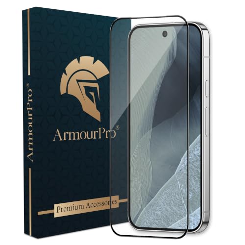 Image of ArmourPro Tempered Glass for Google Pixel 11 Pro - 9H Screen Protector with Black Border, Anti Scratch, Edge-to-Edge Coverage, HD Clarity, Smooth Touch, Case Friendly | Black