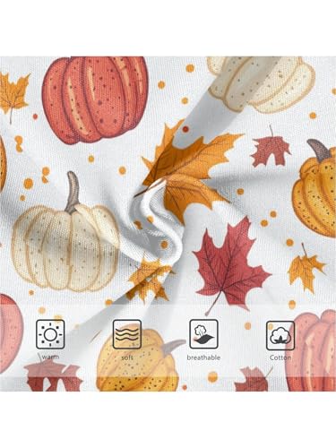 ZZKKO Maple Leaves and Pumpkins Girls Underwear Toddler Panties for Girls Comfort Brief Size 2T3