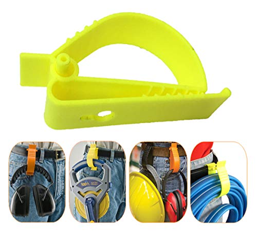 Sino-Max S002-Y Yellow Color Glove Grabber Clip Holder Guard Work Safety Clip Glove Keeper Safety Clips for Helmet, Earmuff, Mask, Cable, Cord, Rope Hunging in Hook Belt Clip