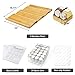 KitHero Spice Drawer Organizer with 24 Spice Jars and 216 Labels,Non-slip Rubber, Bamboo 4 Tier Spice Racks Tray Seasoning Containers for Kitchen Drawers,Cabinets,Countertops,13