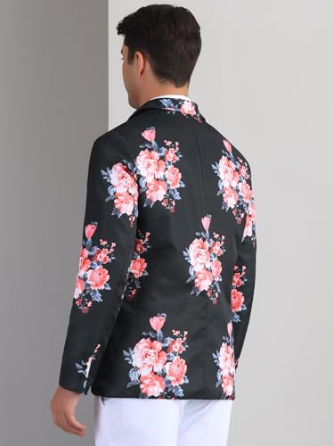 Lars Amadeus Floral Sport Coats for Men's Slim Fit Party Prom Flower Printed Blazers3