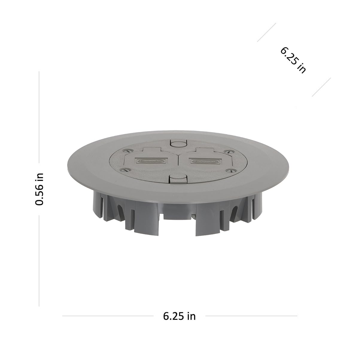 RACO 6299 Round Floor Box Cover Kit, Gray thumbnail 5