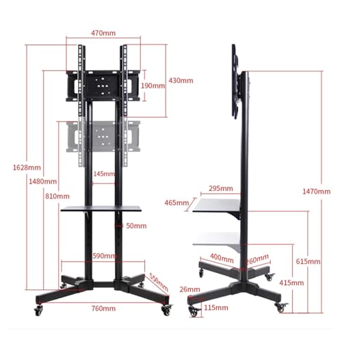 Soporte móvil para TV de 32-60 pulgadas ajustable miniatura 2
