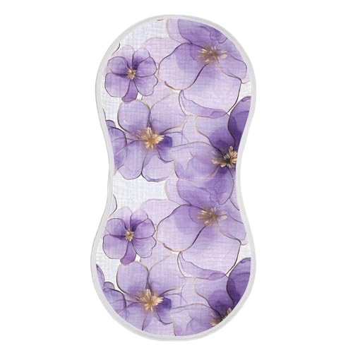 xigua Flowers Baby Burp Cloths for Newborn Boys and Girls 1 Pack, Soft & Absorbent Cotton Baby Burp Cloth, Baby Washcloths, Newborn Towel, Burp Rags
